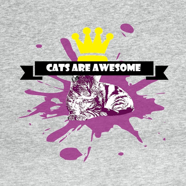 cats are awesome T-Shirt by h000